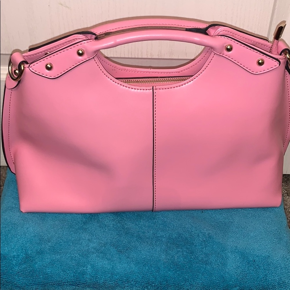Moda Marjon Pink Smooth Leather Satchel